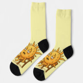 Die Sonne in einer heißen Pause Socken (Linkes Detail)