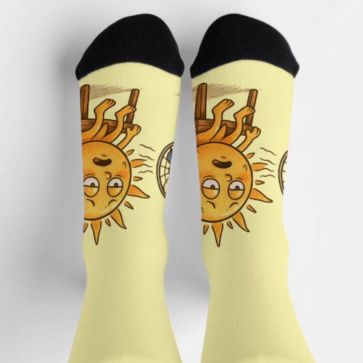 Die Sonne in einer heißen Pause Socken (Oben)