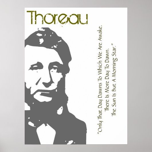 Die Sonne ist ein Thoreau-Poster des Morgensterns Poster (Vorne)