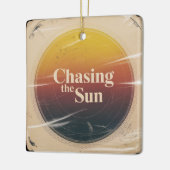 Die Sonne jagen Keramikornament (Links)