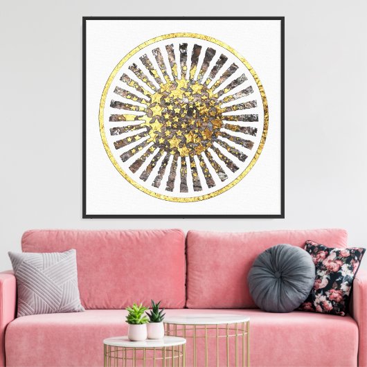 Die Sonne Leinwanddruck (Insitu (Wohnzimmer))