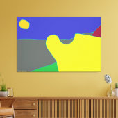 Die Sonne Leinwanddruck (Insitu (Wohnzimmer))