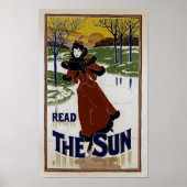 Die Sonne lesen Poster (Vorne)