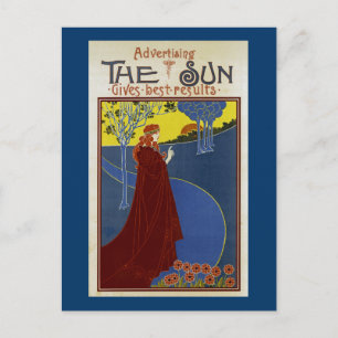 Die Sonne lesen Postkarte