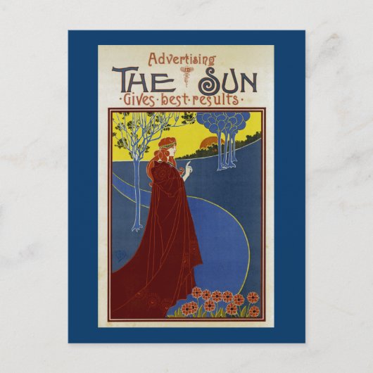 Die Sonne lesen Postkarte (Vorderseite)