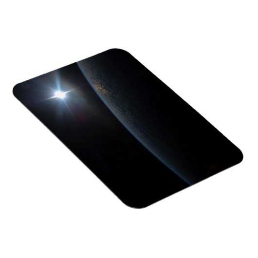 Die Sonne liegt über dem Horizont der Erde. Magnet (Rechte Seite)