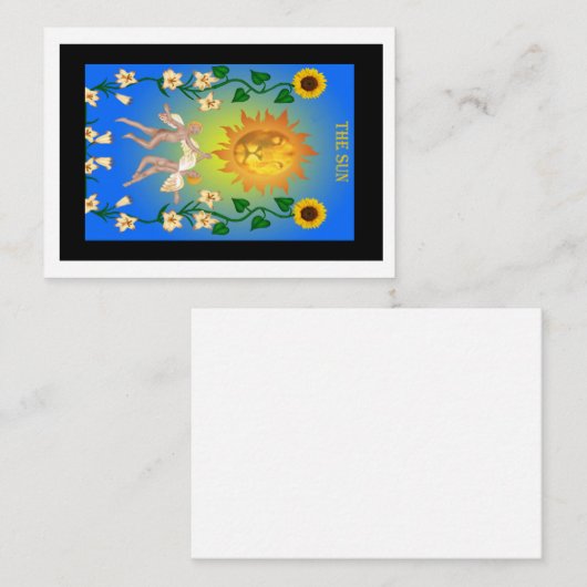 Die Sonne - Notecard Mitteilungskarte (Vorne/Hinten)