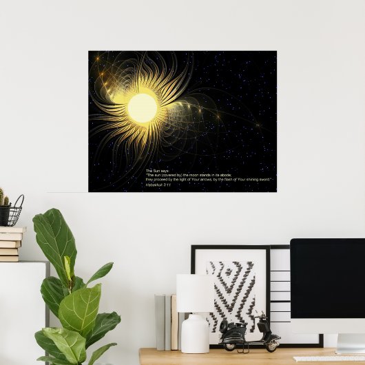 Die Sonne Poster (Heimbüro)