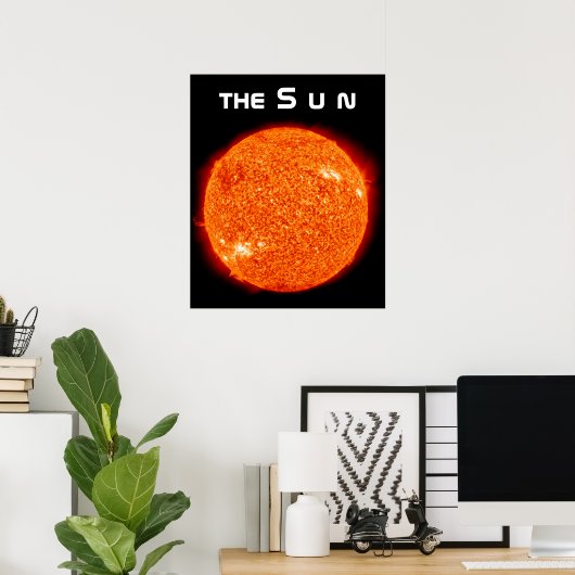 Die Sonne Poster (Heimbüro)