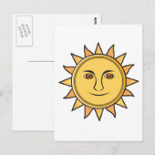 Die Sonne Postkarte (Vorne/Hinten)