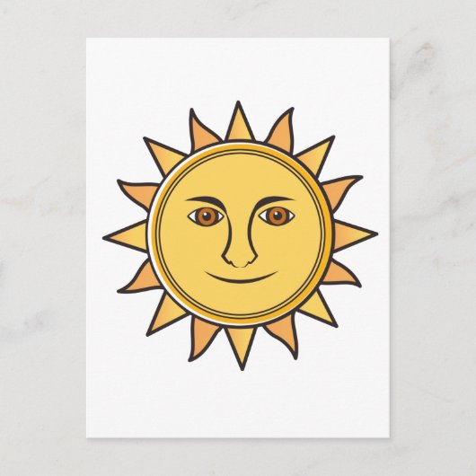 Die Sonne Postkarte (Vorderseite)
