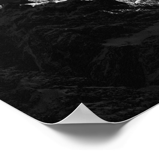 Die Sonne scheint auf den Bergen Poster (Ecke)