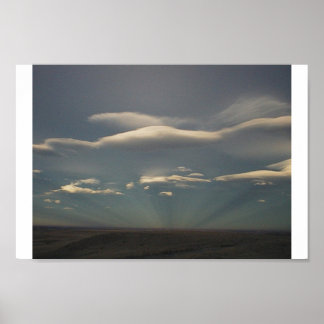 Die Sonne scheint durch Poster