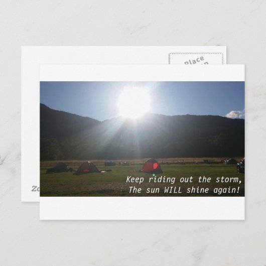 Die Sonne scheint Postkarte (Vorne/Hinten)