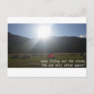 Die Sonne scheint Postkarte