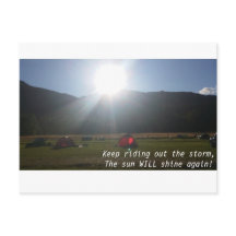 Die Sonne scheint Postkarte