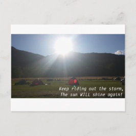 Die Sonne scheint Postkarte