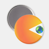 Die Sonne schluckt die Erde Magnet (Vorderseite/Rückseite)