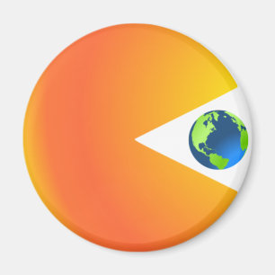 Die Sonne schluckt die Erde Magnet