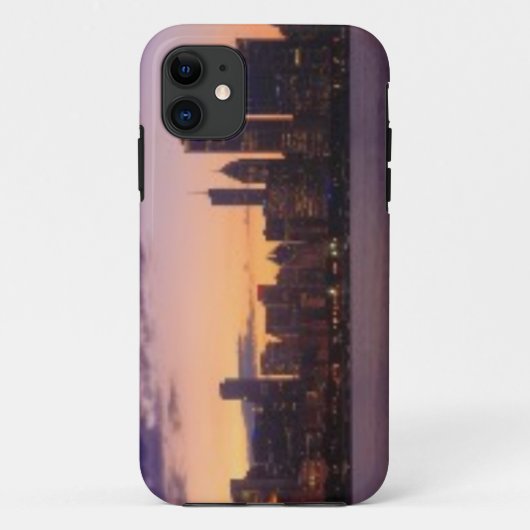 Die Sonne-Sets über dem Chicagoskyline Case-Mate iPhone Hülle (Rückseite)