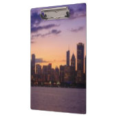 Die Sonne-Sets über dem Chicagoskyline Klemmbrett (Links)