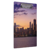 Die Sonne-Sets über dem Chicagoskyline Klemmbrett (Rechts)