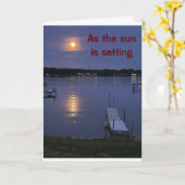 DIE SONNE SETZT JAHRESZEITLICHE EHEFRAU ODER HUSBA KARTE (Gelbe Blume)