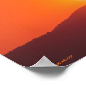 Die Sonne sitzt auf dem Berg Poster (Ecke)