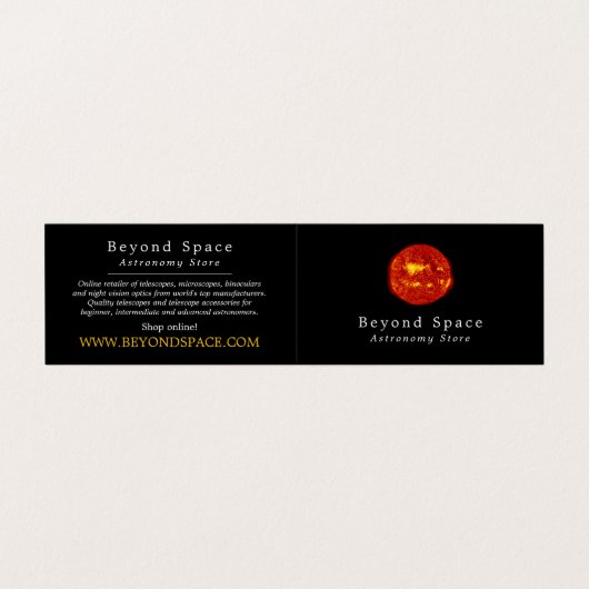 Die Sonne, Star, Astronomen, Astronomie Store Visitenkarten (Außenseite Aufgefaltet)