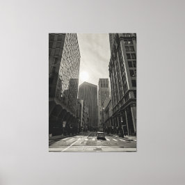 Die Sonne steigt über der Stadt Leinwanddruck