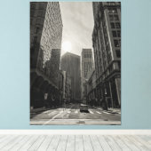 Die Sonne steigt über der Stadt Leinwanddruck (Insitu (Holzboden))