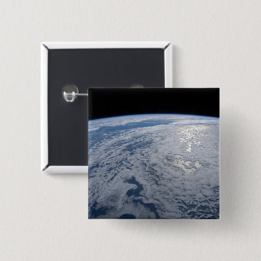 Die Sonne strahlt auf dem Südpazifik. Button (Vorne & Hinten)