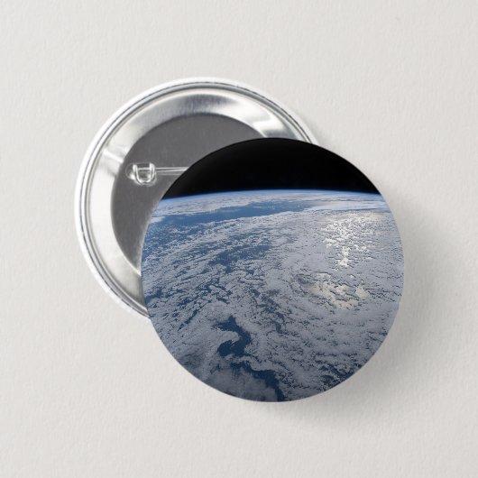 Die Sonne strahlt auf dem Südpazifik. Button (Vorne & Hinten)