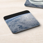 Die Sonne strahlt auf dem Südpazifik. Getränkeuntersetzer (Linke Seite)