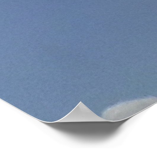 Die Sonne strahlt immer hinter dem Wolkenplakat Poster (Ecke)