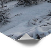Die Sonne strahlt in atemberaubender Winterlandsch Poster (Ecke)