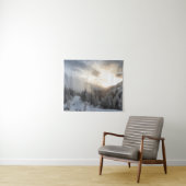 Die Sonne strahlt in atemberaubender Winterlandsch Wandteppich (Beispiel (Horizontal))