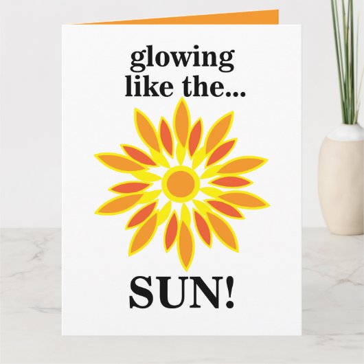 Die Sonne strahlt wie die Sonne Karte (Vorderseite)