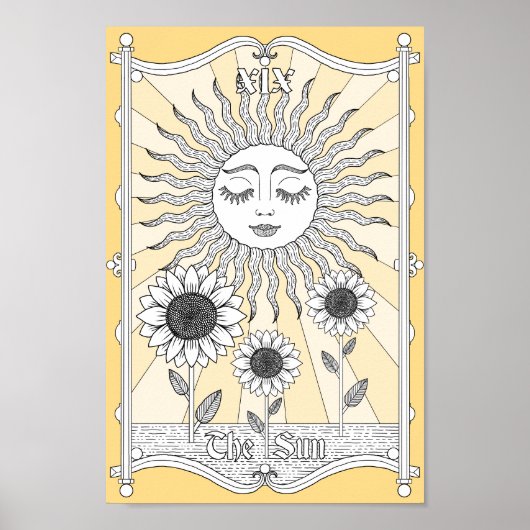 Die Sonne Tarot XIX Poster (Vorne)