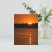 Die Sonne über dem Stausee von Canyon Postkarte (Stehend Vorderseite)