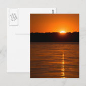 Die Sonne über dem Stausee von Canyon Postkarte (Vorne/Hinten)