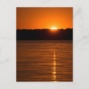 Die Sonne über dem Stausee von Canyon Postkarte