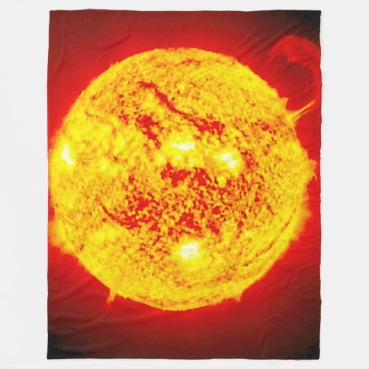 DIE SONNE, UM IHNEN WARM BEHALTEN FLEECEDECKE (Vorderseite)