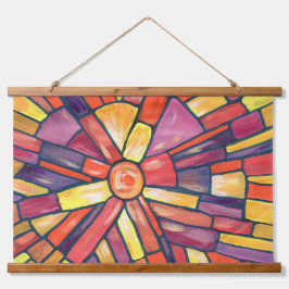 Die Sonne und das Licht Wandteppich Mit Holzrahmen