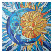 Die Sonne und der Mond Fliese (Vorderseite)