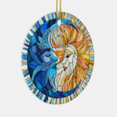 Die Sonne und der Mond Keramik Ornament (Rechts)
