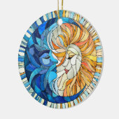 Die Sonne und der Mond Keramik Ornament (Links)
