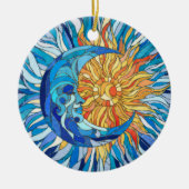 Die Sonne und der Mond Keramik Ornament (Vorne)
