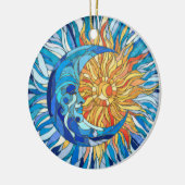 Die Sonne und der Mond Keramik Ornament (Links)