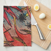 Die Sonne und der Mond Küchentuch (Viertel Falte)